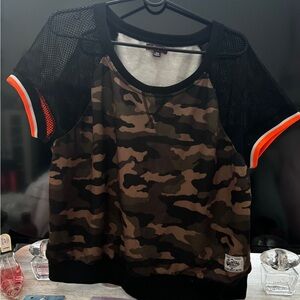 South Pole Black and Gray Top